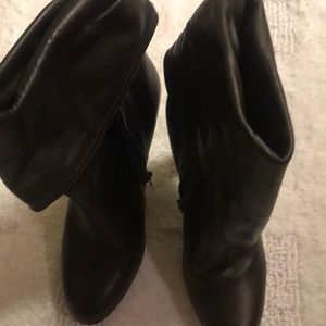 ~Italy Leather Chocolate Brown Coach Boots~